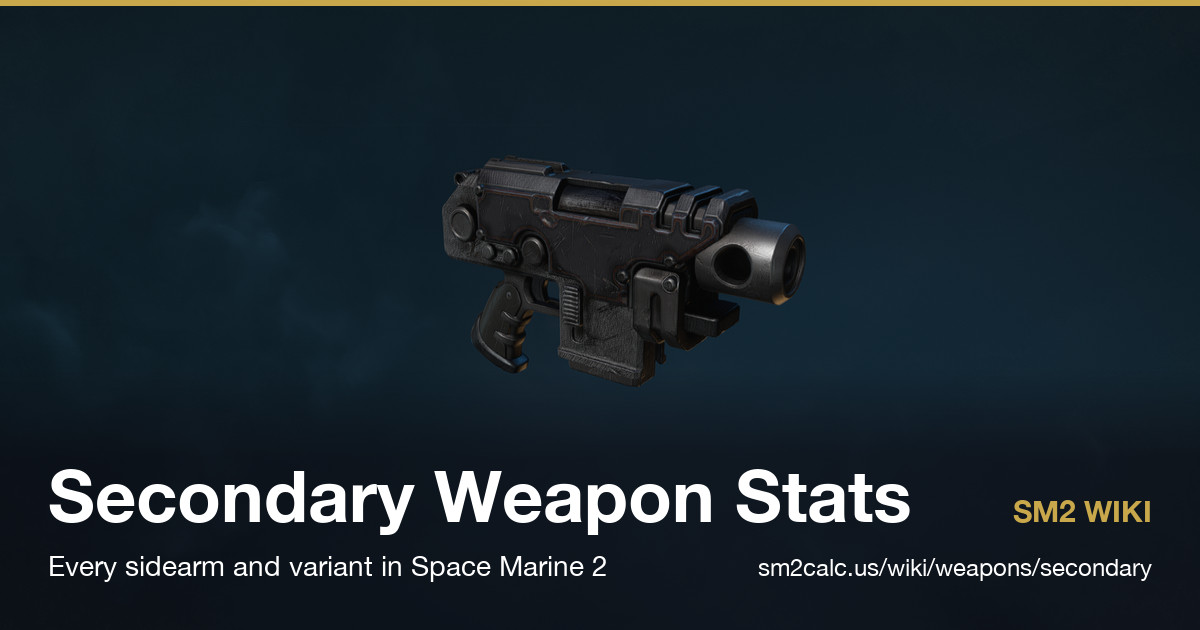Secondary Weapon Stats — SM2 Wiki